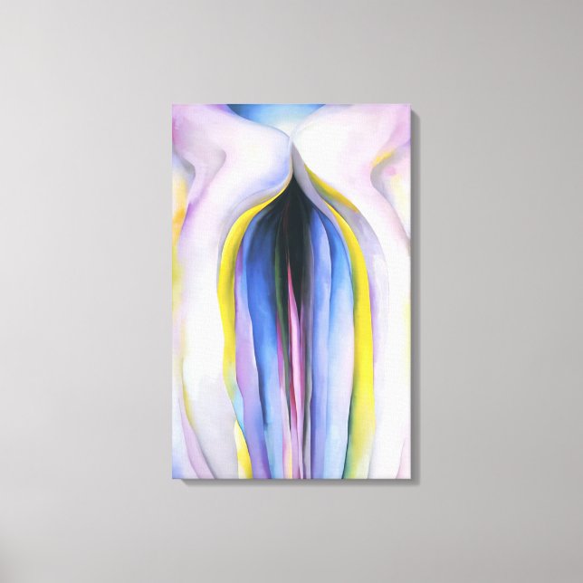 Georgia O'Keeffe - Grey Line With Black, Blue And  Canvas Print (Front)