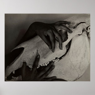 Georgia O'Keeffe Hands & Horse Skull - Modern Art Poster