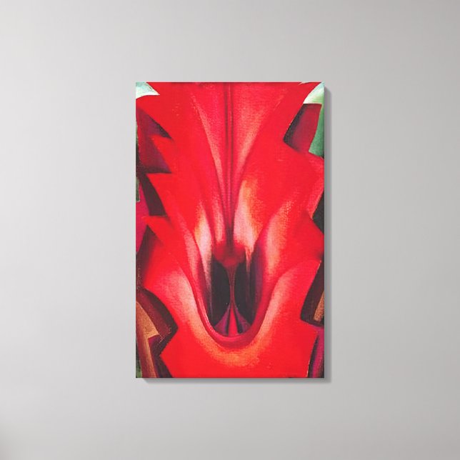 Georgia O'Keeffe - Inside Red Canna Canvas Print (Front)