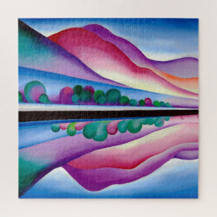 Georgia O'Keeffe, Lake George Reflection (1921) Jigsaw Puzzle