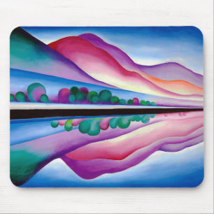 Georgia O'Keeffe, Lake George Reflection (1921) Mouse Mat