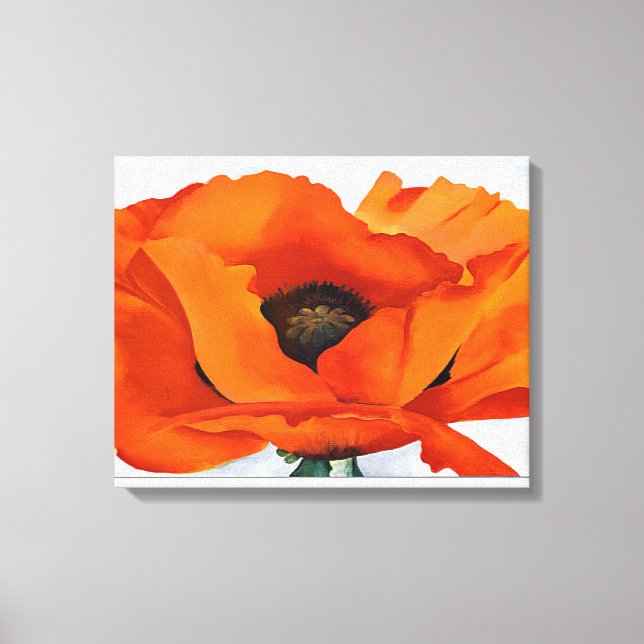 Georgia O'Keeffe - Red Poppy Canvas Print (Front)