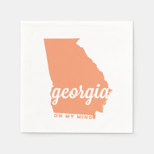 georgia on my mind peach napkin