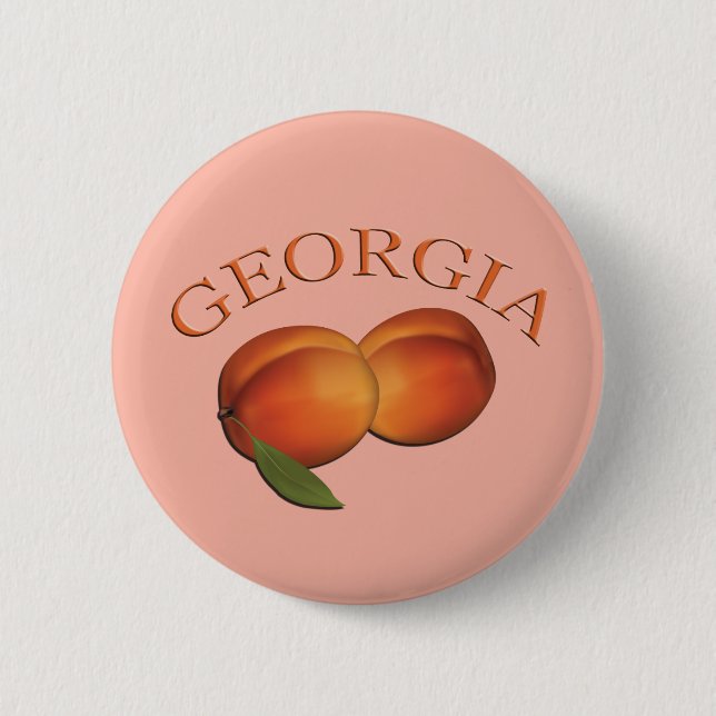 Georgia Peach 6 Cm Round Badge (Front)