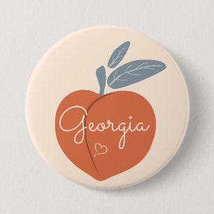 Georgia Peach 7.5 Cm Round Badge