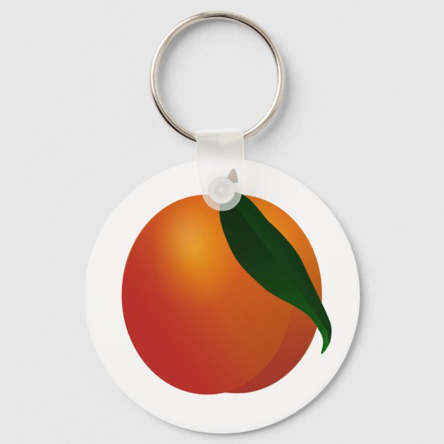 Georgia Peach / Apricot Fruit Key Ring (Front)