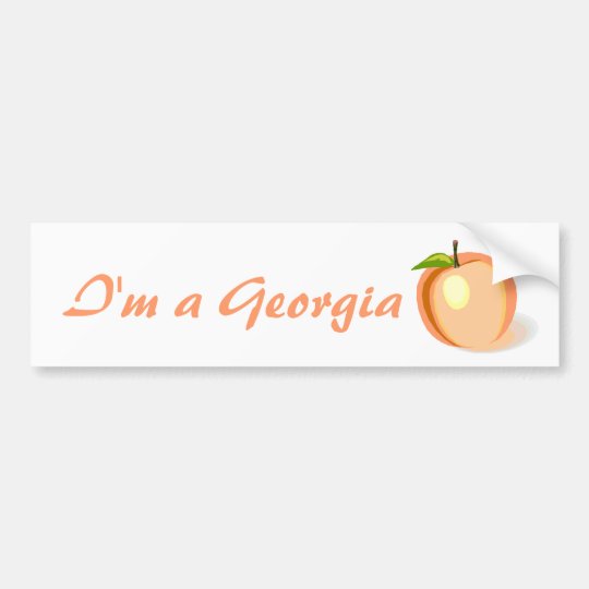 Peach bumper sticker Zazzle.co.uk