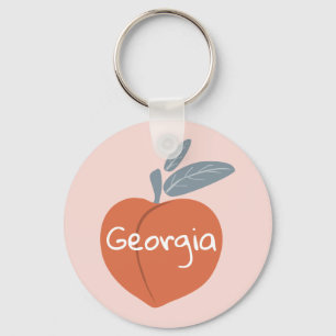 Georgia Peach customise your text Key Ring