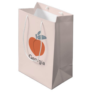 Georgia Peach fruit art design. Medium Gift Bag