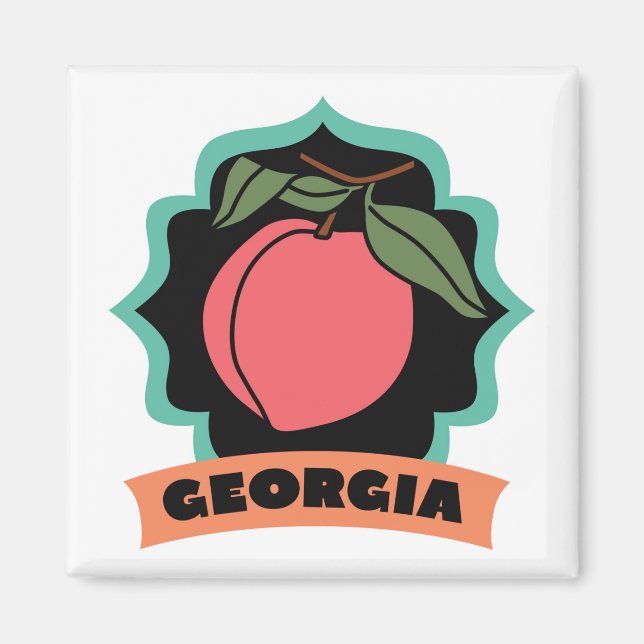 Georgia Peach Logo Magnet (Front)