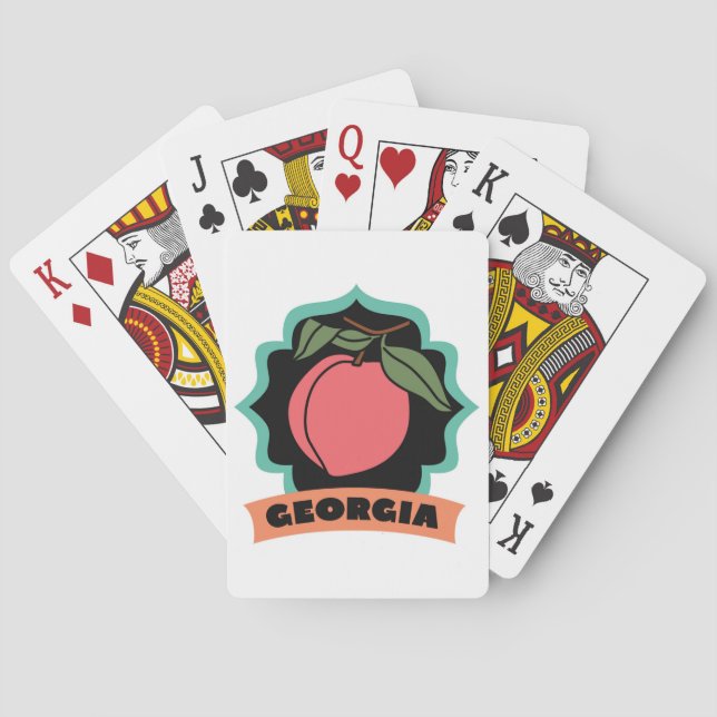 Georgia Peach Logo Playing Cards (Back)
