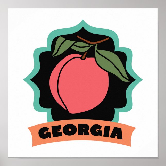 Georgia Peach Logo Poster (Front)