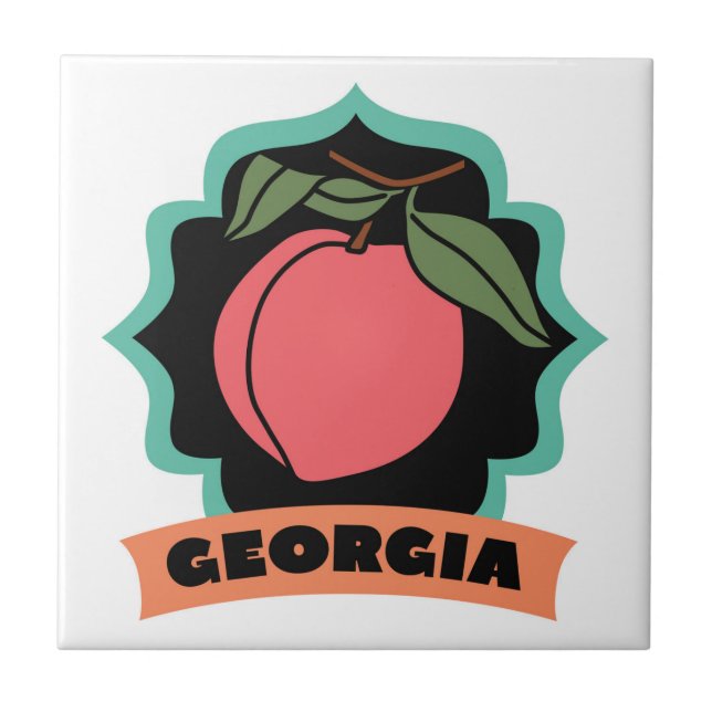Georgia Peach Logo Tile (Front)