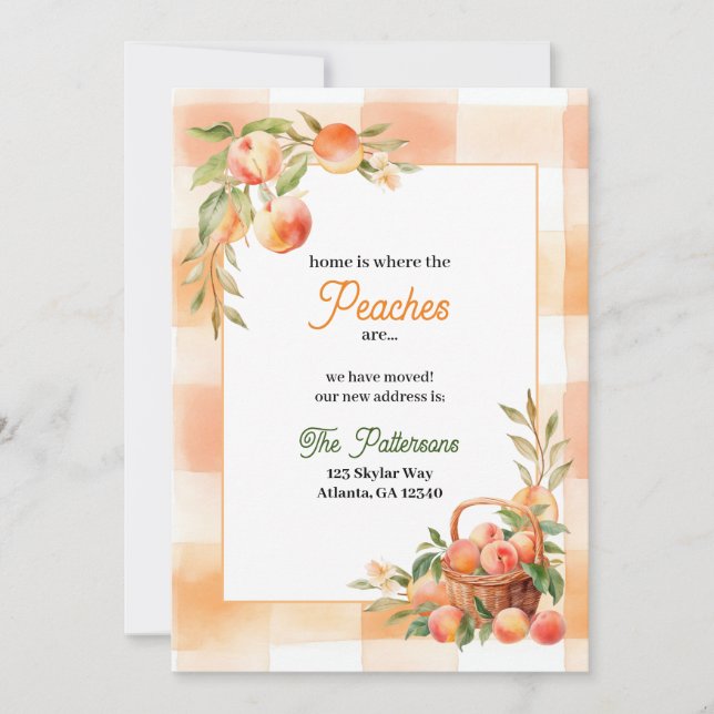 Georgia Peach Moving Announcement (Front)