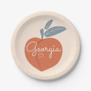 Georgia Peach Paper Plate