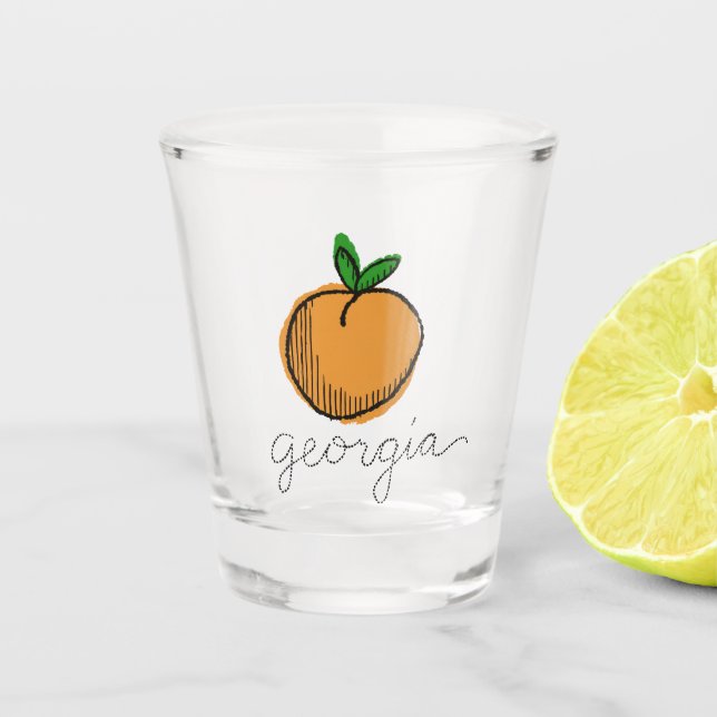 Georgia Peach souvenir shot glass (Front)