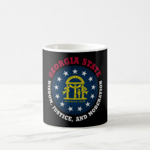 GEORGIA PEACH STATE FLAG COFFEE MUG