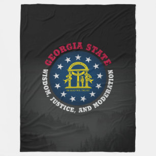 GEORGIA PEACH STATE FLAG FLEECE BLANKET