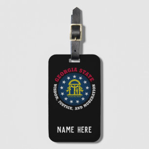 GEORGIA PEACH STATE FLAG LUGGAGE TAG