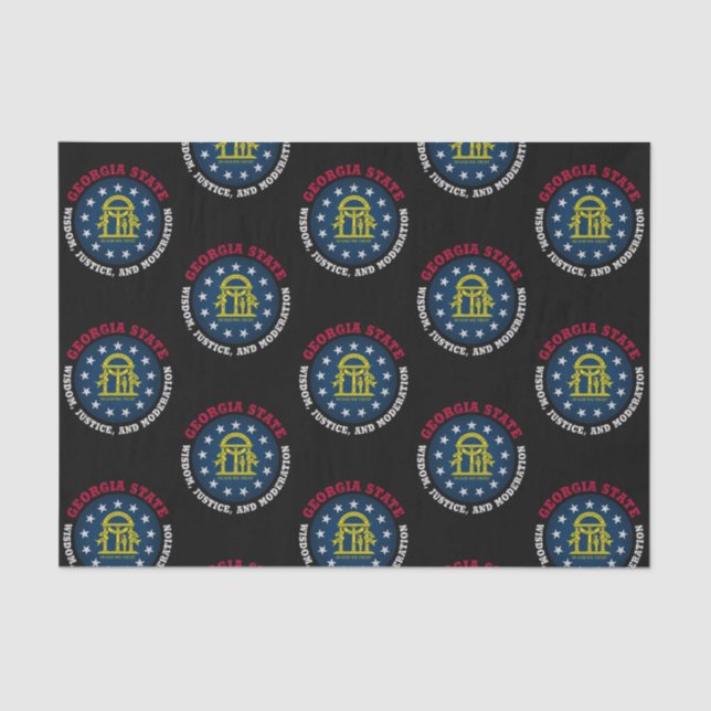 GEORGIA PEACH STATE FLAG TISSUE PAPER (Front)