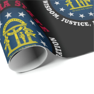 GEORGIA PEACH STATE FLAG WRAPPING PAPER