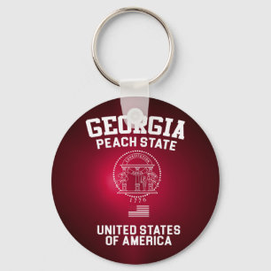 Georgia Peach State Key Ring