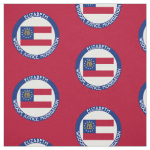 Georgia Peach State Personalised Flag Fabric