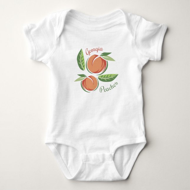 Georgia Peaches Baby Bodysuit (Front)