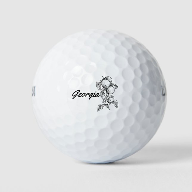 Georgia Peaches Golf Balls (Front)