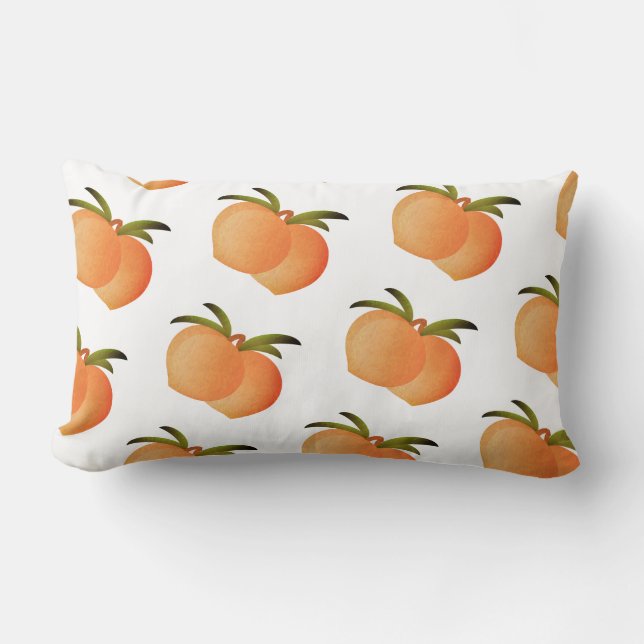 Georgia Peaches Lumbar Pillow (Front)