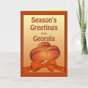 Georgia Peaches Season's Greetings Card