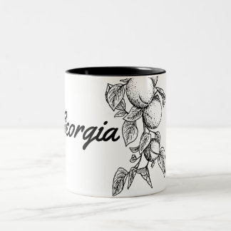 Georgia Peaches Two-Tone Coffee Mug