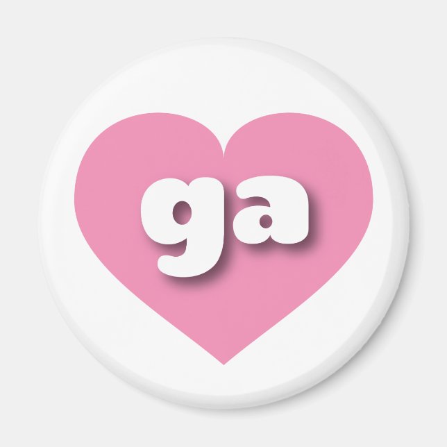 Georgia pink heart - I love ga Magnet (Front)