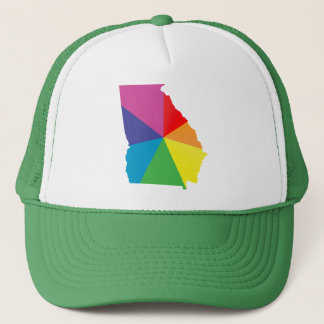 georgia pride. angled. trucker hat