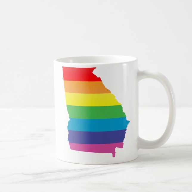 georgia pride. striped. coffee mug (Right)