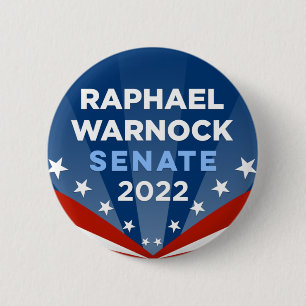 Georgia Raphael Warnock for Senate 2022 6 Cm Round Badge