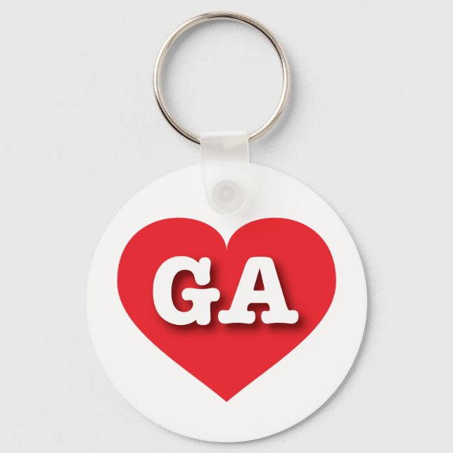 Georgia Red Heart - Big Love Key Ring (Front)