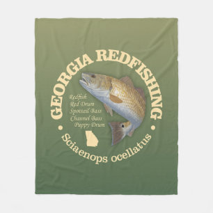 Georgia (redfish) fleece blanket