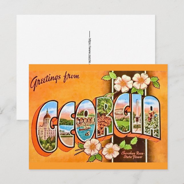 Georgia Retro Postcard (Front/Back)