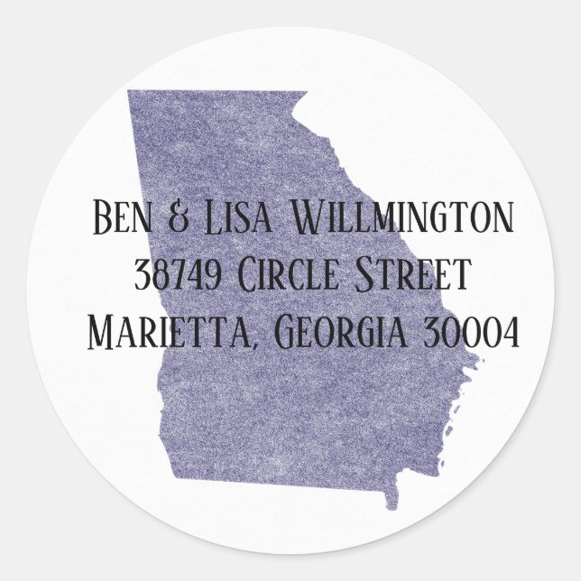 Georgia Return Address Label Seal (Front)
