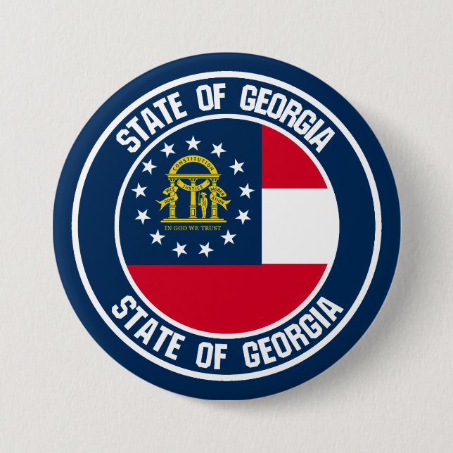 Georgia Round Emblem 7.5 Cm Round Badge (Front)
