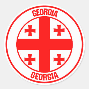 Georgia Round Emblem Classic Round Sticker