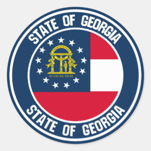 Georgia Round Emblem Classic Round Sticker