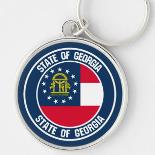 Georgia Round Emblem Key Ring