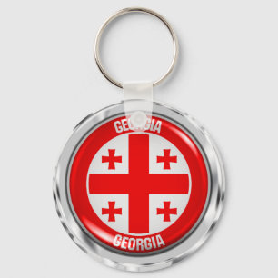 Georgia Round Emblem Key Ring