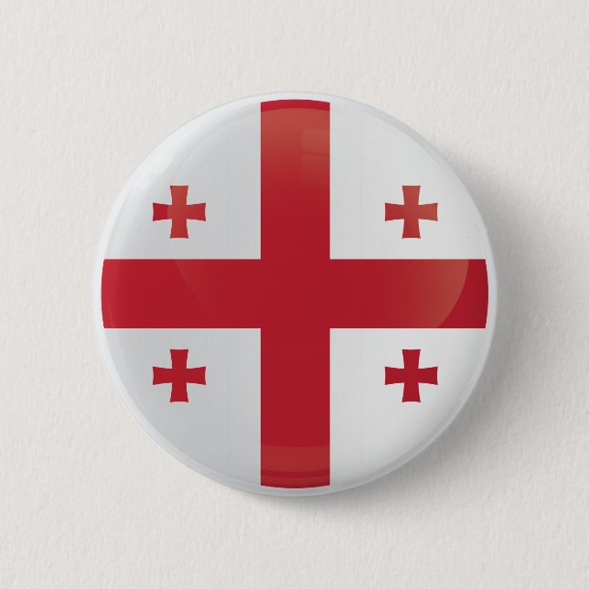 Georgia  Round Icon Flag 6 Cm Round Badge (Front)