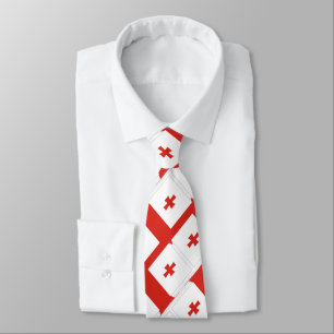 Georgia Sakartvelo flag pattern Tie