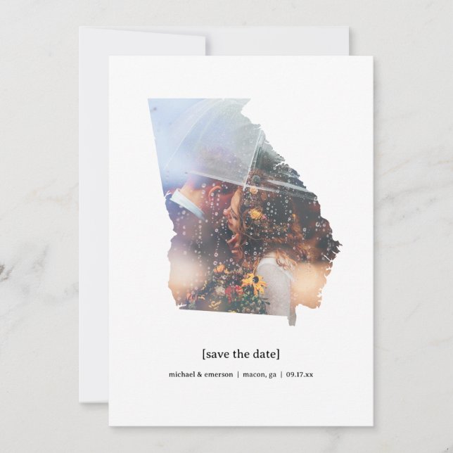 Georgia Save the Date Photo Card (Front)