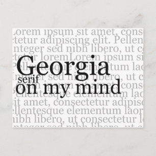 Georgia Serif On My Mind Postcard
