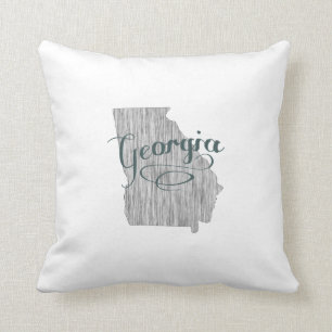Georgia Shaped Typography Vintage Calligraphy Cushion